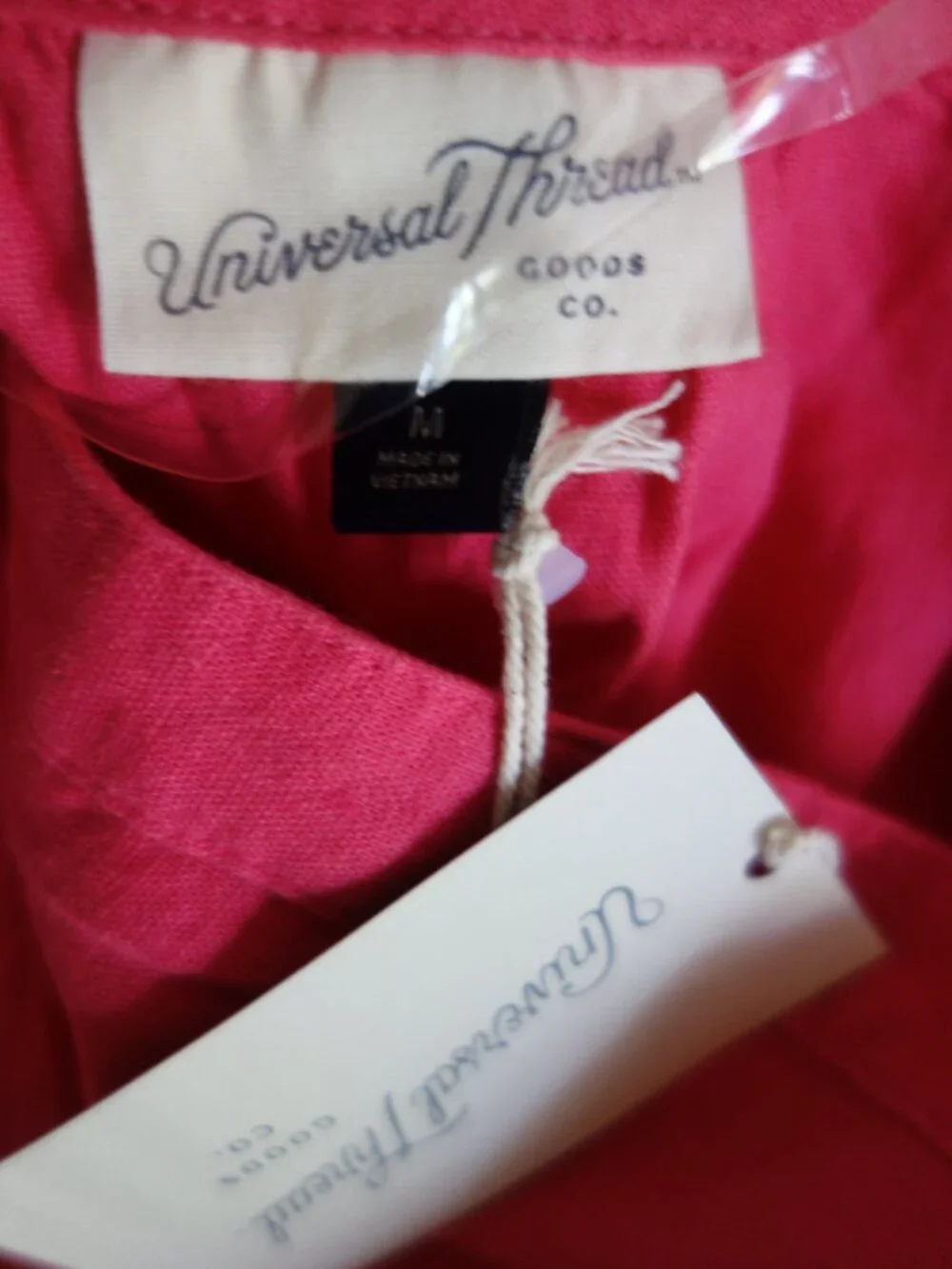 NWT UNIVERSAL THREAD Mini Linen Blend Dress in Full Bloom Pink – Med - Picture 6 of 8